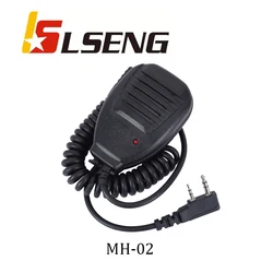 LSENG – haut parleur portable noir, Radio talkie walkie à 2 broches, Microphone BaoFeng 888S 777S UV82 UV 5X UV 5R 
