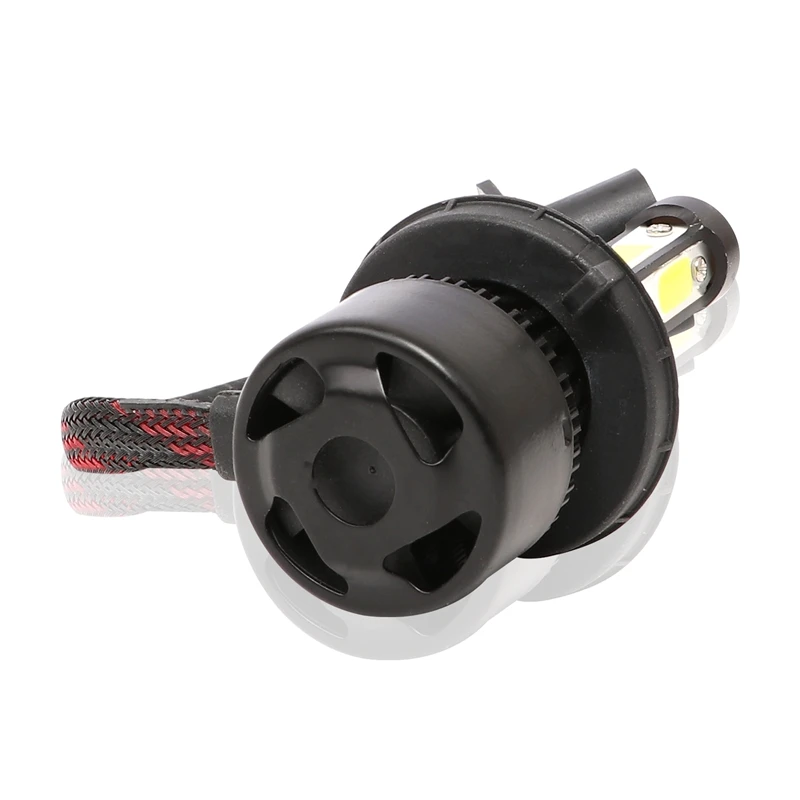 X7 H13 Car LED Headlight Bulbs 6500K 72W 8000LM COB LED Headlamp Fog Light Black