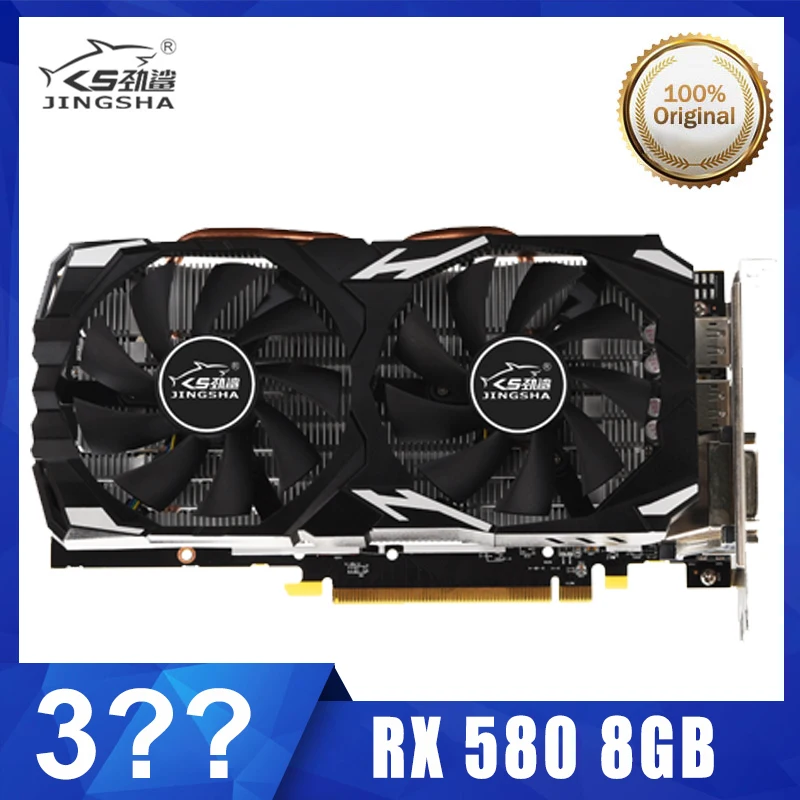 Cheap Video Card RX 580 8GB GPU 128Bit GDDR5 Graphic Card For nVIDIA VGA Geforce Original New RX580 8GB Graphics Cards GPU Dvi game