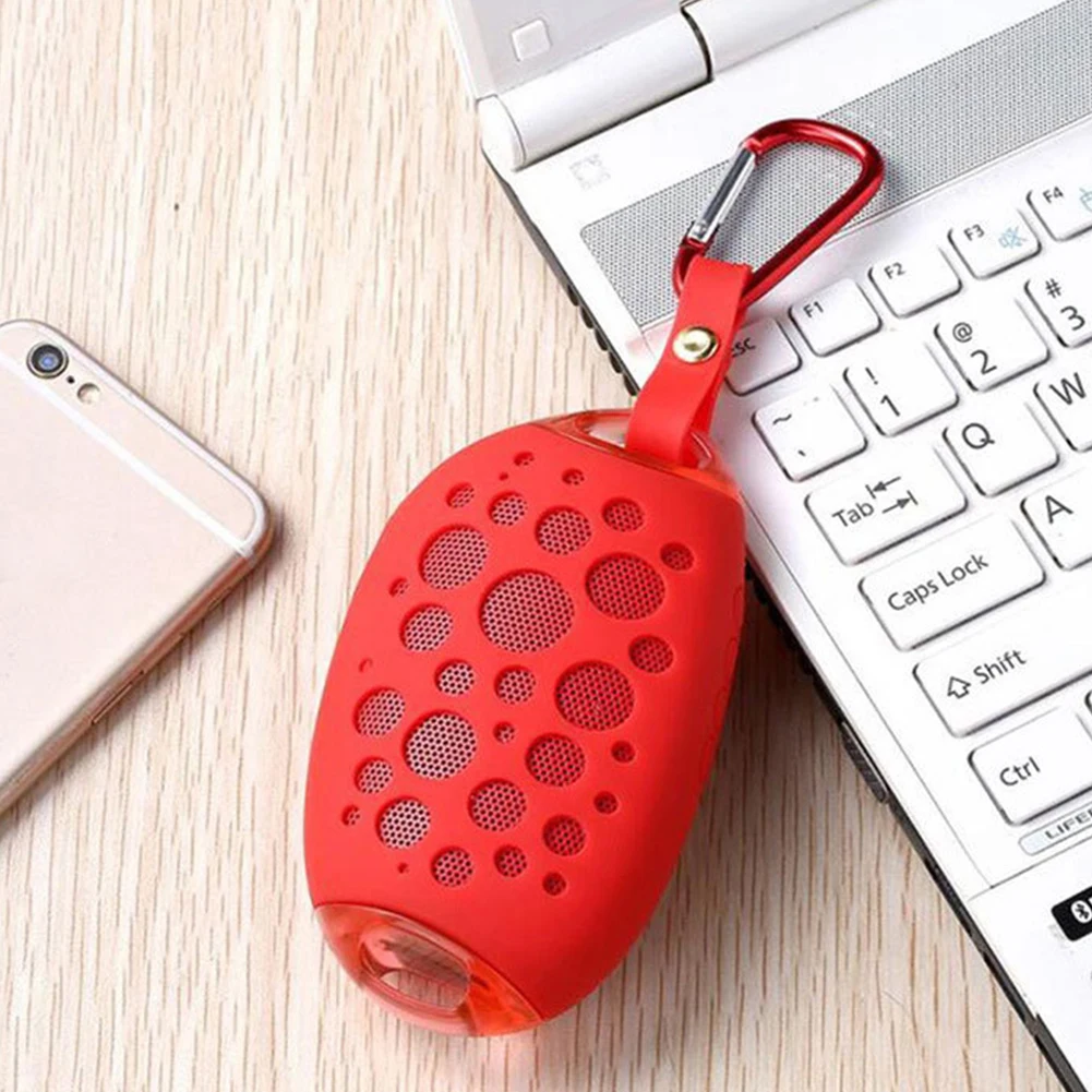Music Mini Outdoor Hook Waterproof Home Audio Stereo Wireless Bluetooth Speaker Handsfree Calling Loudspeaker Subwoofer Portable - Цвет: Красный