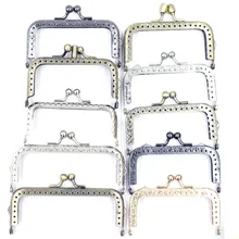 

1Pc Kiss Clasp Lock Ball Head Rectangle Frame Metal For Purse Clutch Bag Handbag Accessorise 8.5-15.5cm