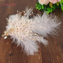 YouLaPan HP195 Свадебная повязка на голову жемчужные Винтажные Украшения для волос китайские свадебные аксессуары для волос Свадебные Заколки для волос женская тиара