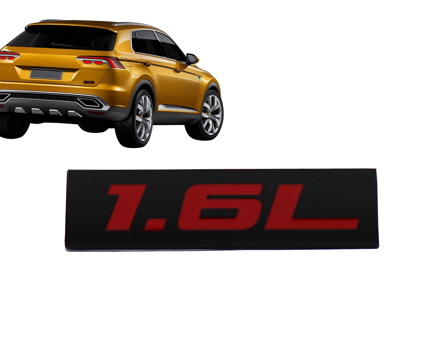 Черный красный 1.6L 1 6 L для двигателя крыла багажник эмблема багажника Наклейка