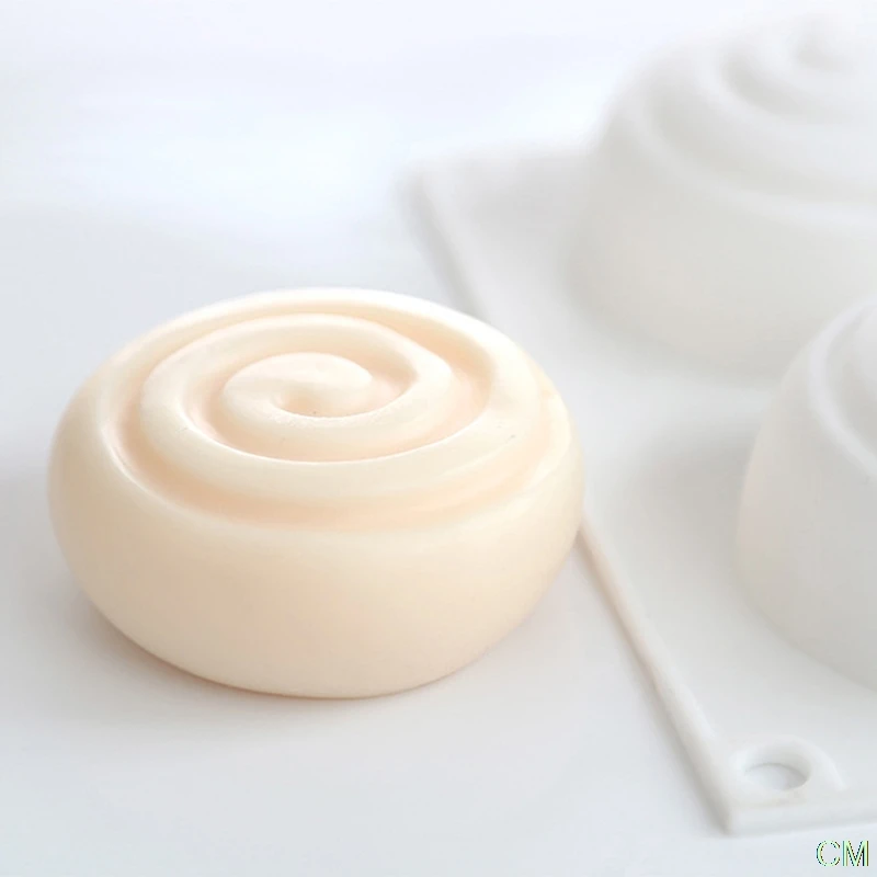 Round Whirlpool Silicone Soap Mold 6 Cavities Mousse Cake Mould Handmade Soap Molds DIY Craft Mould silicone mold,soap molds