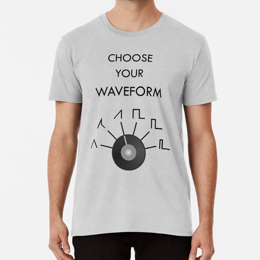 Scegli La Tua Forma D'Onda-Maglietta Nera Moog Synth Novation Arturia Bass Station Mininova Ultranova Strumento Elettronico