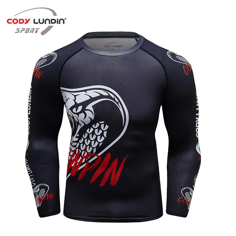 8 Men T Shirt Sport Tights Elastic Breathable Running Fitness Clothes Quick-drying Wicking Training Compression Long Sleeve - Цвет: 8