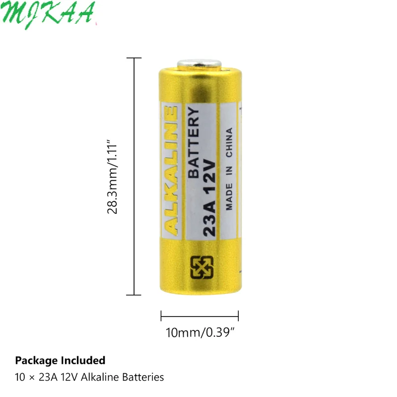 10 шт 12V 23A 23AE 23GA A23 A23S E23A EL12 3LR50 V23GA MN21 L1028 MS21 RV08 VR22 GP23A 21/23 K23A сухие щелочные