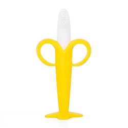 YANUO Banana Baby Toothbrushes Safe Food Grade Silicone Toothbrushes Toothbrushes for Kids Toothbrushes for Teeth Gift Chew Toys