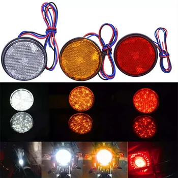 

Car Round Tail Lights Turn Singal Light Lamp ATV LED Reflectors/Truck Side Warning Light Bulbs White/Yellow/White 24 SMD