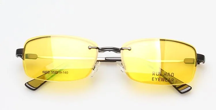 Модная оправа для очков Memory Temple Rui Hao Eyewear брендовая оправа для очков мужские и желтые солнцезащитные очки для ночного видения 6005