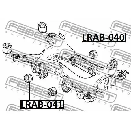 Сайлентблок задней балки LAND ROVER FREELANDER 06-14 FEBEST LRAB