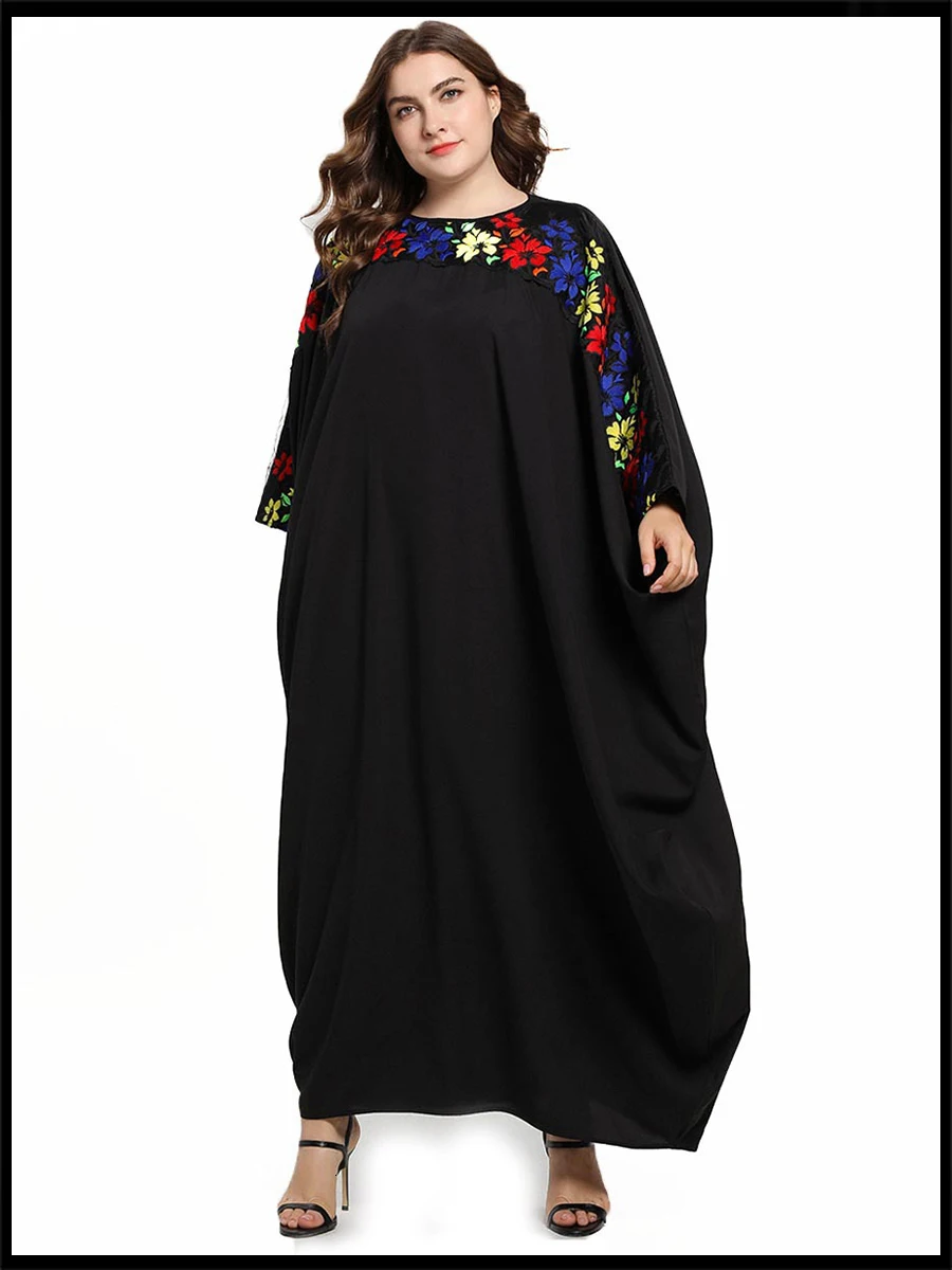 Мусульманский женский Восточный халат abaya кимоно Плюс Размер Макси длинное платье ОАЭ Дубай дамы хиджаб Восточный халат из марокена Турция турецкий ислам одежда