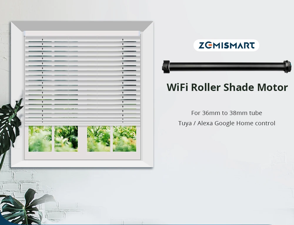 Description Picture 3 of itemWiFi Smart Curtain Motor for 36 37mm Tube Work with Tuya APP Alexa Google Home Control for Roller Blind Motorized Shutter Engine