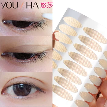 

YOUSHA 240pcs Double Eyelid Stickers Lace Mesh Eye lift Double Eyelid Tapes Invisible Pastes Eyeliner lift Makeup Tape Sticker