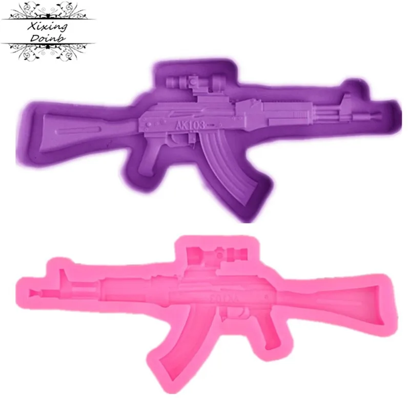 1Pcs Machine gun shape silicone soft candy mold cake decorating tool chocolate Soft Candy Mold | Дом и сад