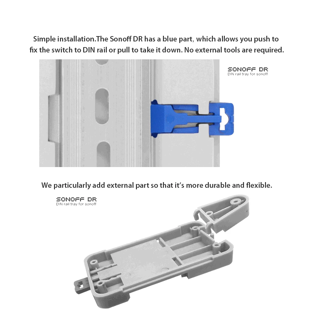 Dr Din Rail лоток Регулируемый установленный рельсовый Чехол Держатель решение для установки на направляющий трек распределительный щит модули автоматизации