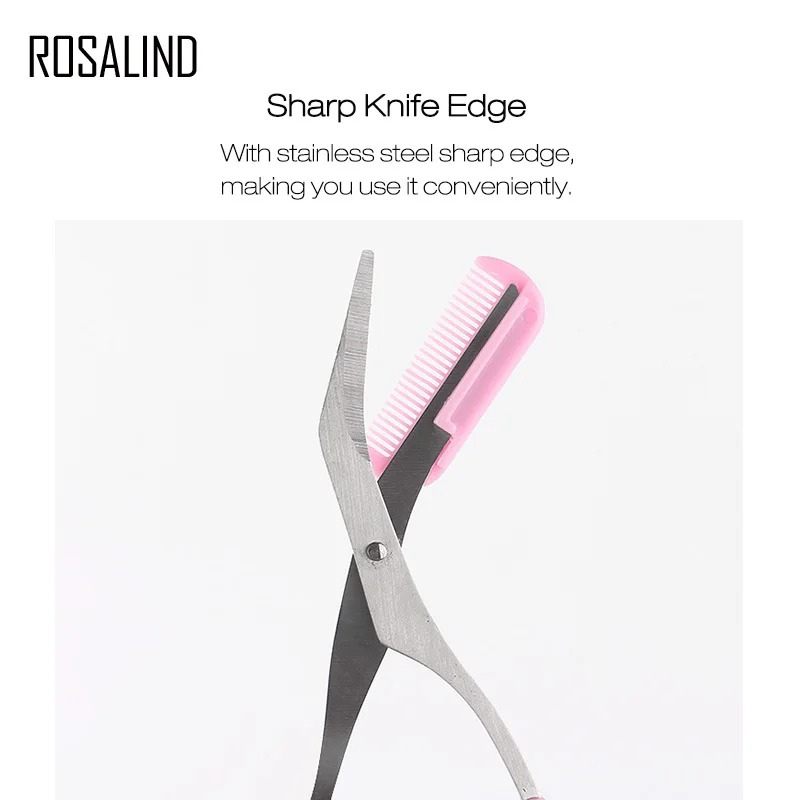 ROSALIND ножницы для бровей Триммер с гребнем лезвия бритва заколки для волос щипчики в форме гребень для бровей инструменты для бровей