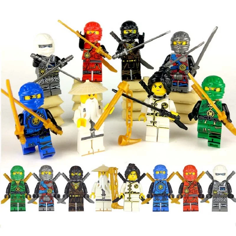 

12pcs Phantom Ninja Building Block Figure vs Snake Monster Ninja Movie Action Figures with Weapons