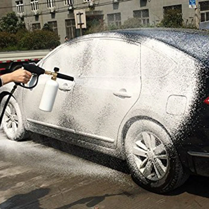 Автомойка пена пушки давление мойка струйная мойка бутылка, 5 наконечников сопла и перчатки для чистки