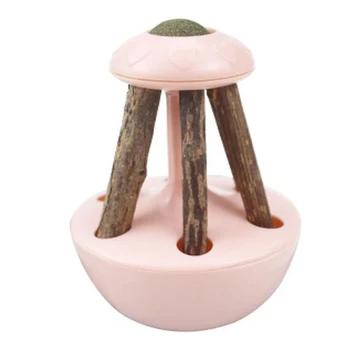 

Cats Toys Cats Tumbler with Silvervine Stick and Catnip Self-Playing Toy for Kitten Cleaning Teeth