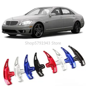 

2PCS Car Alloy Add-On Steering Wheel DSG Paddle Shifters Extension For Mercedes Benz S65 AMG 2007-2014