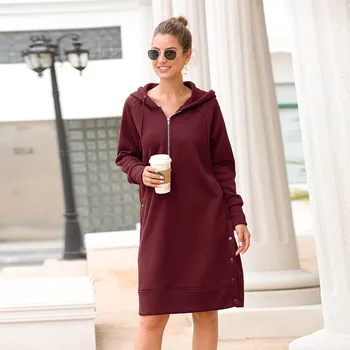 

Hoodies Sweatshirts Women Clothing Feminina 2019 Fashion Casual Hoodies Coat women Cotton Solid Loose Long Hoodies Women Coat