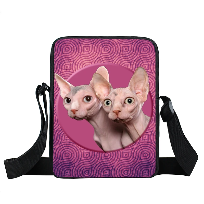 Симпатичная маленькая сумка через плечо sphynx cat женская дамская тоут мини