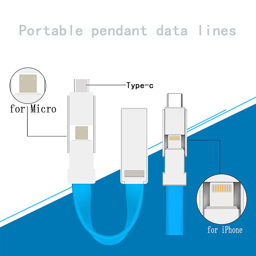Короткий мини брелок с микро-usb зарядное устройство кабель для зарядки данных type C USB кабель для передачи данных кабели для iphone Saunsg huawei браслет кабель