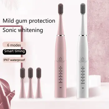 

Powerful Ultrasonic Sonic Electric Toothbrush USB Rechargeable Tooth Brushes Washable Electronic Whitening Teeth Brush
