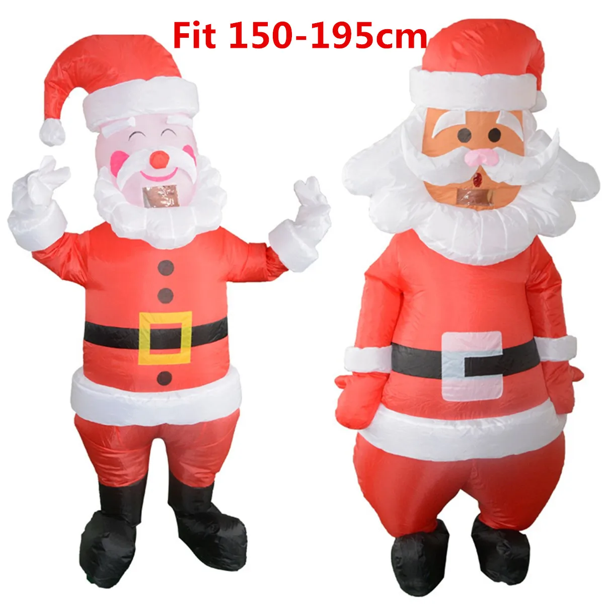 

1.5-1.95M LED Air Inflatable Crutches Santa Snowman Claus With Blower Garden Outdoor Layout Christmas Party Decor Figure