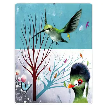 

HommomH 60 "X80" Blanket Throw Comfortable Warm Soft Plush Sofa Flying Birds