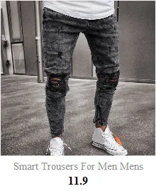 Jogging Trousers For Men Mens Skinny Stretch Denim Pants Distressed Ripped Freyed Slim Fit Jeans Trousers Man Pants Outdoor