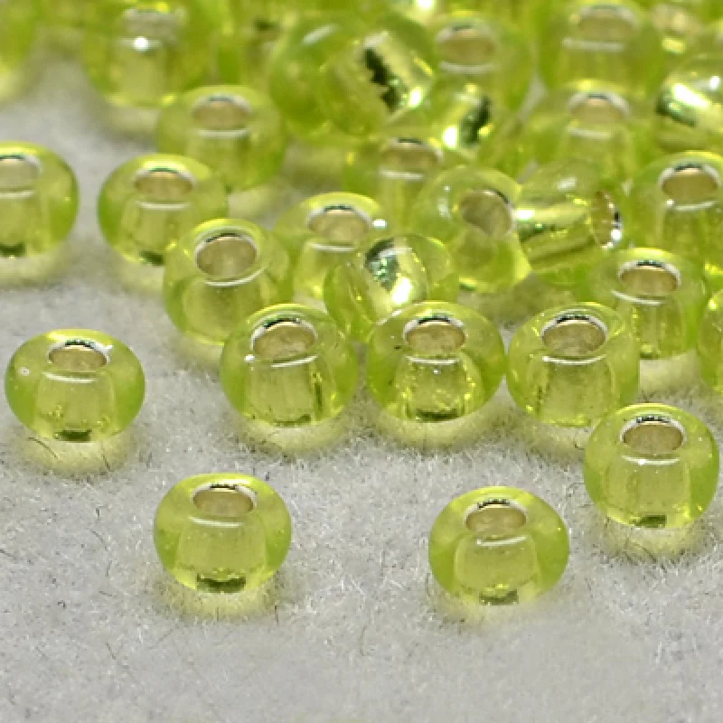 GreenYellow Серебряное прозрачное стеклянное семечко маленькая Ювелирная СВОБОДНАЯ цепь для браслета круглая для изготовления ювелирных изделий 2x1,5 мм, отверстие: 0,3 мм 11/0 F65 - Цвет: GreenYellow