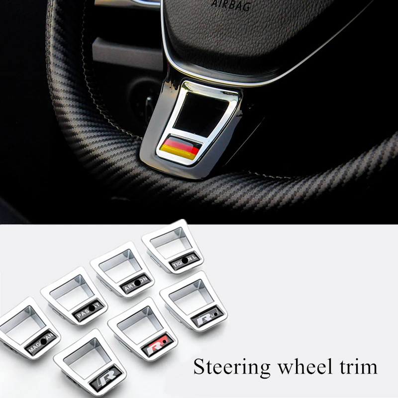

Car Styling Steering Wheel Covers Stickers Accessories For GOLF 7 GTi MK7 POLO 2014 2015 Passat B7 2015 B8 MK6 Jetta