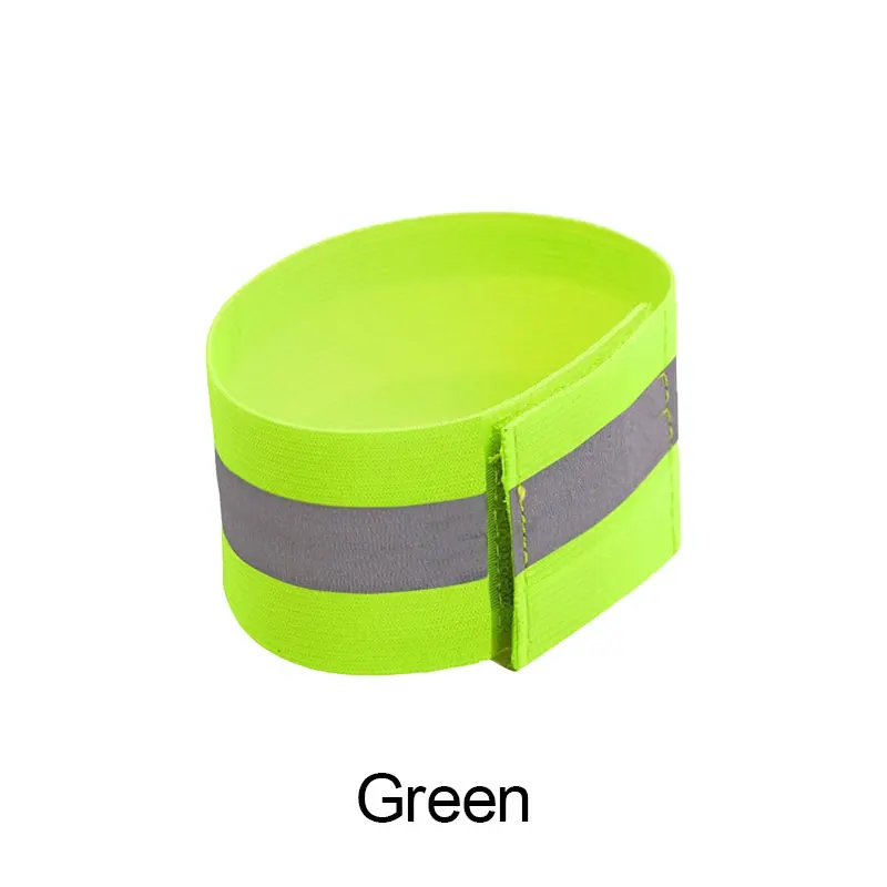 Зеленый Outdoor Sports Safety Band Reflective High Visibility Elastic Wristbands Ankle Wrist Arm Warning Running Cycling Night Warning - Цвет: Зеленый