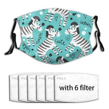 

Anti-Pollution Blue Zebra Windproof Breathable PM2.5 Anti Dust Mask Unisex Activated Carbon Filter Mouth Bacteria Face Masks