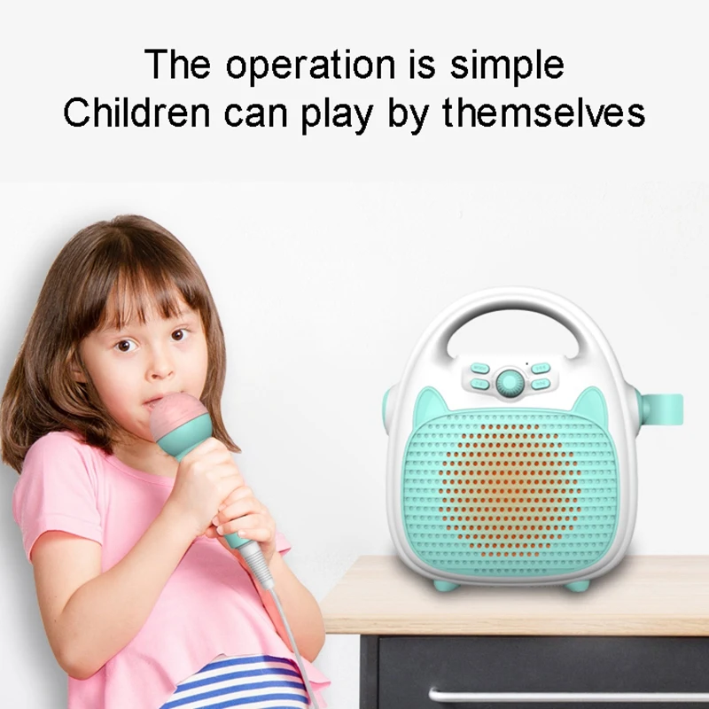

Kids Karaoke Machine Portable Bluetooth Speaker with Microphone Cartoon Singing for Kids Karaoke Sing