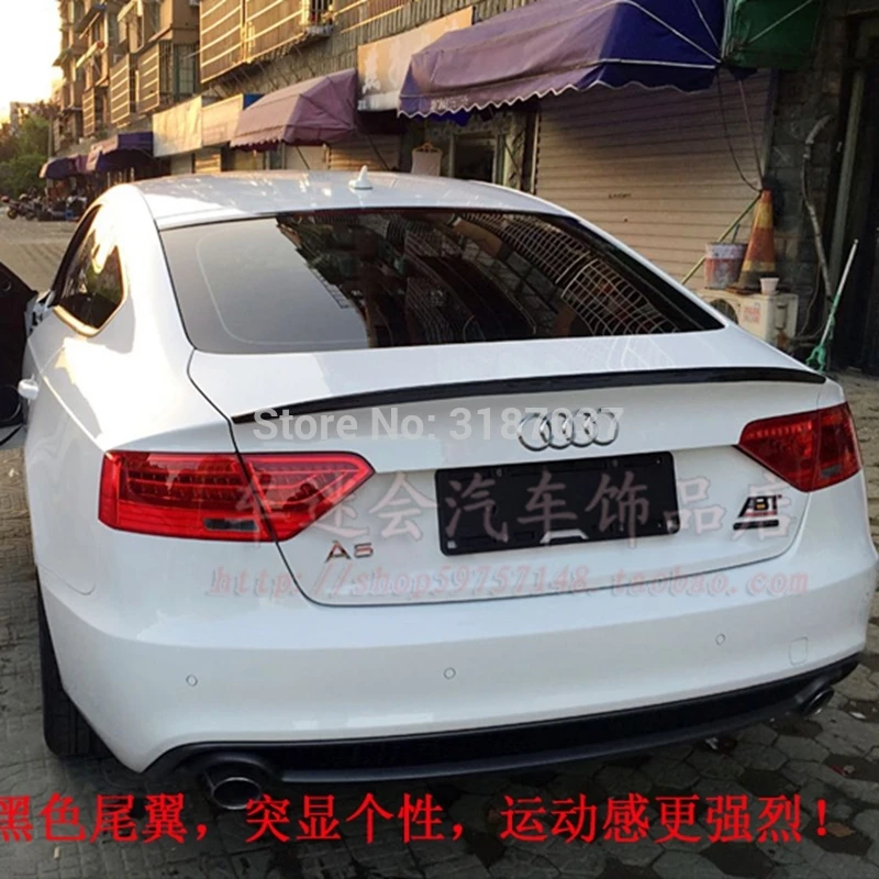 Для Audi A5 спойлер 2014 2017 ABS пластик Неокрашенный задний на крыло крышу багажник для