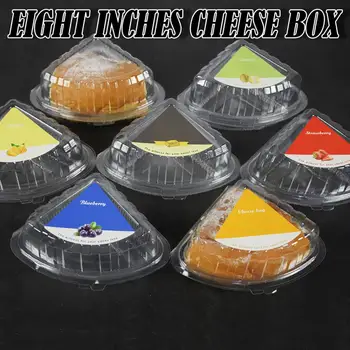 

100pc Bake Box 100pc Stickers Cheese Packet Transparent Packet 8 Inch Cut Cake Bread Box Cheese Plastic Packet Cake Box Set