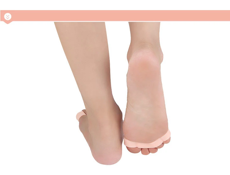 1 пара гель 5 разделитель для пальцев ноги стельки для ухода за ногами для Для женщин; Высокий каблук; боковая облегчение боли ортопедии протектор для изготовления обувной подошвы Plantillas