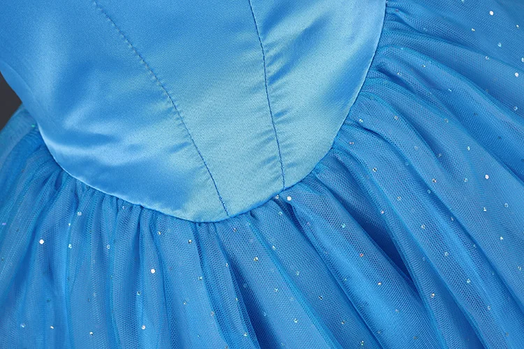 Принцесса косплей костюмы для девочек платье Золушки платья с бабочкой праздничный костюм детская одежда