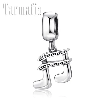 

Hot music notation shape 925 Sterling Silver Fine Pendant beads Fit Original European Charm Bracelet Women Jewelry making Gift