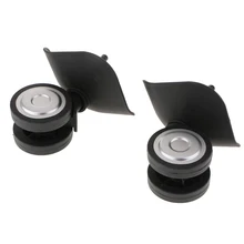 2 упаковки пластиковый левый и правый чемодан колеса поворотные Универсальные ролики запасная часть(двойной ролик) YJ- черный