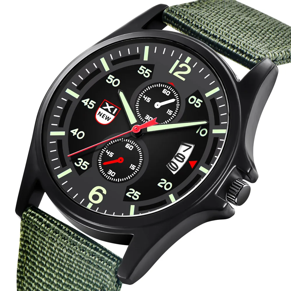 

Luxurious Luminous Men's Quartz Watch Waterproof Date Analog Quartz Watches Clock Nylon Strap Watch Relogio Masculino Top Brand