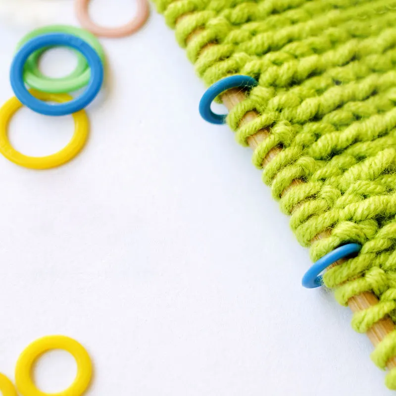 30 шт разноцветные Круглые маркеры для вязания крючком, пластиковые кольца для Сделай Сам, игла, Крафт, аксессуары для ручного вязания