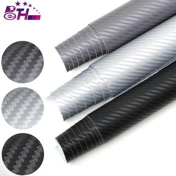 

30cmx127cm 3D Carbon Fiber Vinyl Car Wrap Sheet Roll Film Car stickers and Decals Motorcycle Car Styling Accessories Automobiles