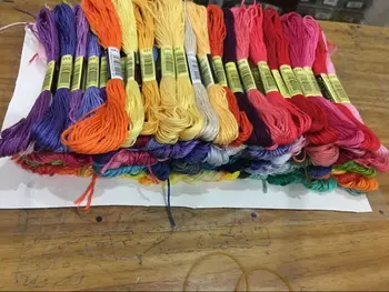 

50 piecse threads Cross Stitch Floss Thread 8 meters Long 6 Strands Cross Stitch threads Floss Skein Embroidery