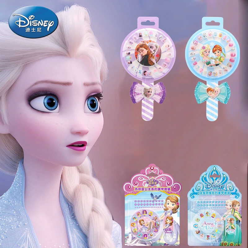 

Disney Frozen 2 Anna Elsa Nail Stickers For Kids Girls Toys Gift Disney Sofia Princess My Little Pony Makeup Toy Diamond Sticker