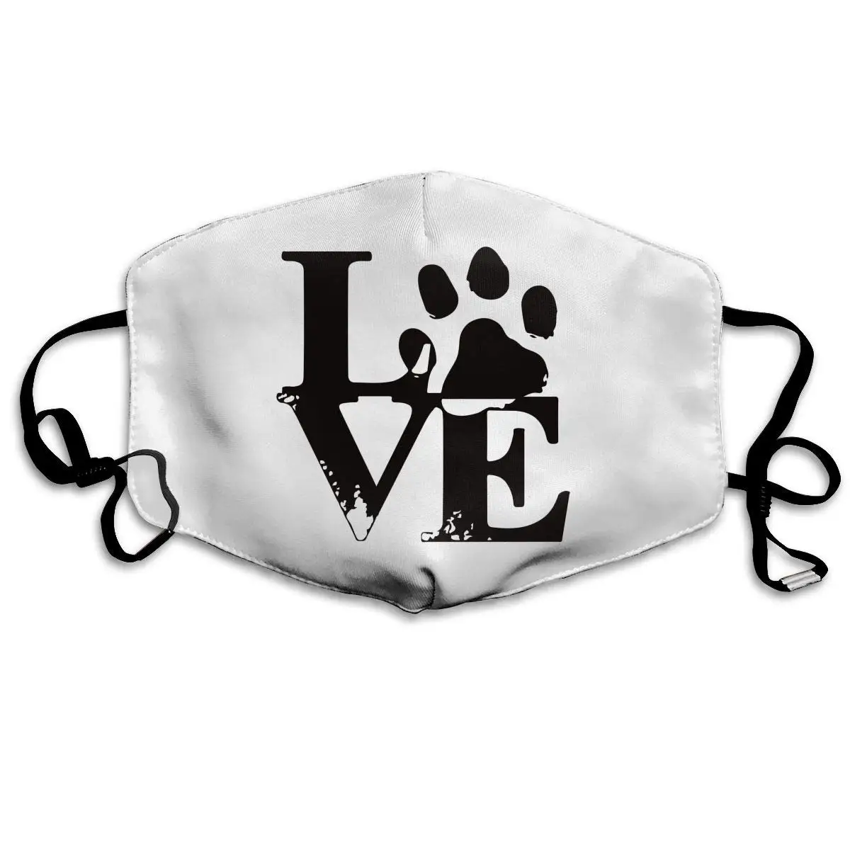 

Love Animals Paw Washable Reusable Mask, Cotton Anti Dust Half Face Mouth Mask For Kids Teens Men Women With Adjustable Ear