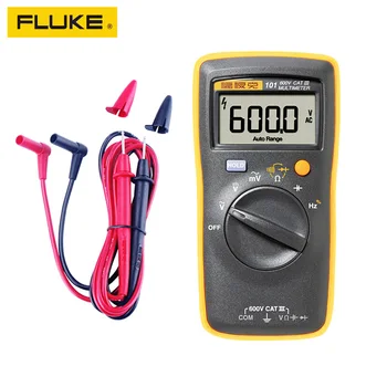 

100% Original FLIUKE 101 Mini Digital Multimeter Auto Range for AC/DC Voltage Resistance Capacitance Frequency Duty Cycle Tester